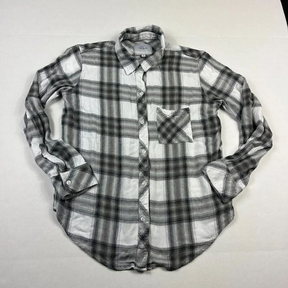 Rails Hunter Button Down Shirt Striped Soft Grunge Long Sleeve Casual Top SMALL